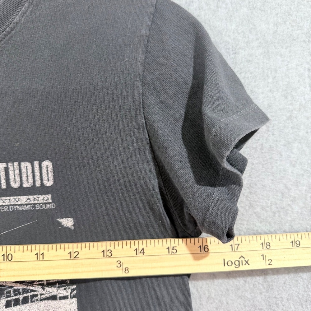 Graphic skater New York Studio Baby Tee Charcoal Grey Cotton goth punk - Picture 4 of 5